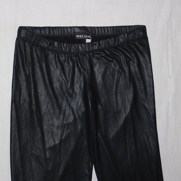 Wet Seal Faux Leather Pants ZIPPER BOTTOMS w25x27 - Picture 2 of 10